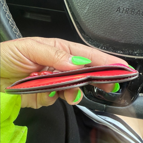 Kate Spade Red and Pink Heart Card Holder - Picture 3 of 7